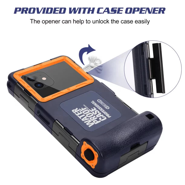 UrbanX Professional [15m/50ft] Swimming Diving Surfing Snorkeling Photo Video Waterproof Protective Case Underwater Housing for vivo Y3s And all Phones Up to 6.9 Inch  with Lanyard
