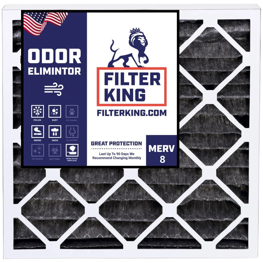 Filter King 24x28x1 Air Filter | 4- | Carbon  8  Pleated A/C Furnace Filters |    | Actual Size: 24 x 28 x .75"