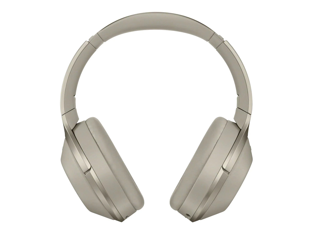 Sony -1000X - Headphones with mic - full size - Bluetooth - wireless -  - active noise canceling - beige