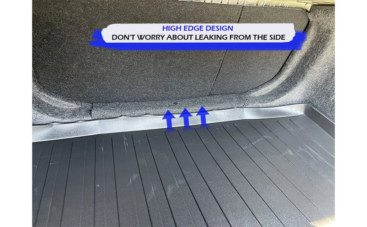 Cargo Liner – Trunk Mat for Honda Civic Sedan 2016-2021 – Weather-Resistant Trunk Mats for Cars with Raised Lip – Non-Slip Car Trunk Mat Rubber – Easy to Install – Laser Pre-Cut Design