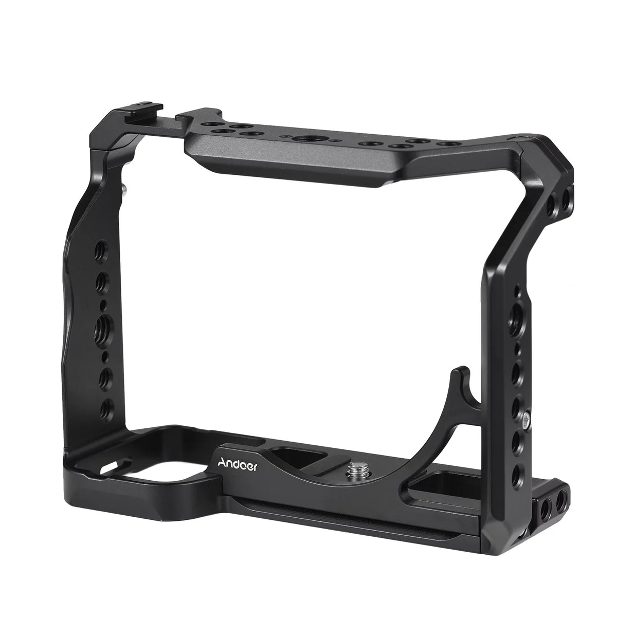 Camera Cage, Aluminum Alloy Video Cage with Cold Shoe Mounts, Numerous 1/4 Inch Screw Holes, Sony A7IV/A7M4//A7R4/A7S3