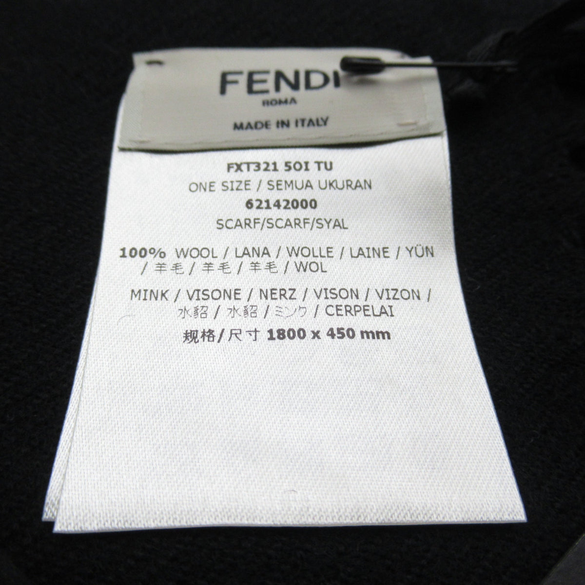 Pre-Owned  Scarf Black FXT32150IF0QA1 (Like New)