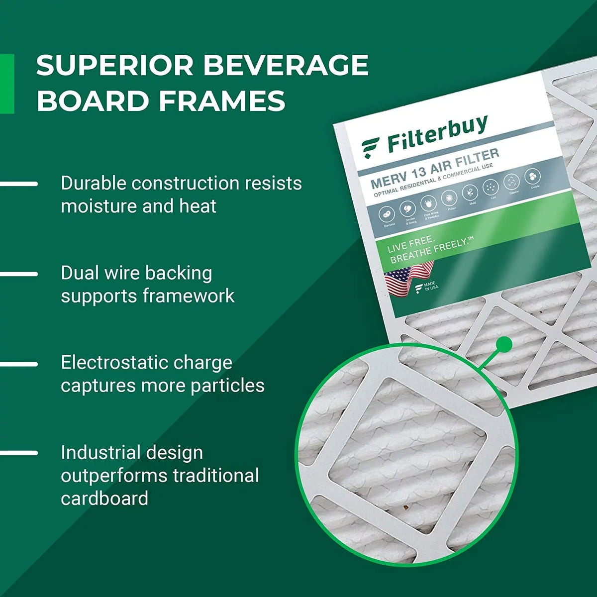 Filterbuy 18x30x1  13 Pleated   Furnace Air Filters (12-Pack)
