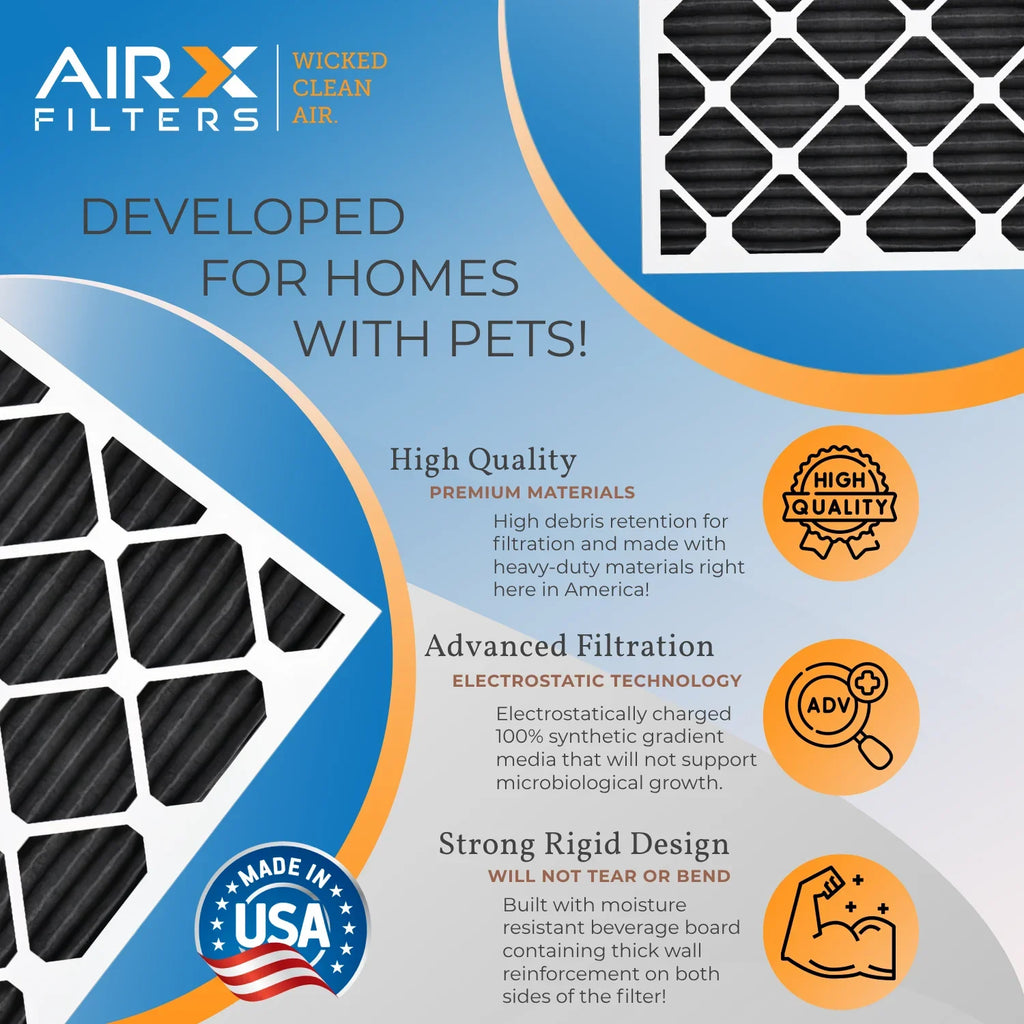 20x25x2 Air Filter Odor Eliminator Carbon Filter  8 Comparable to  700 &  5   Premium  Made 20x25x2 Furnace Filters by     . 6 Pack