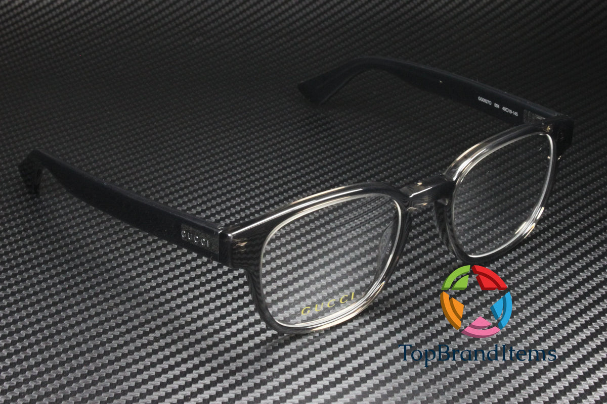 GG0927O 004 Rectangular Square Grey Shiny Demo Lens 49 mm Men's Eyeglasses