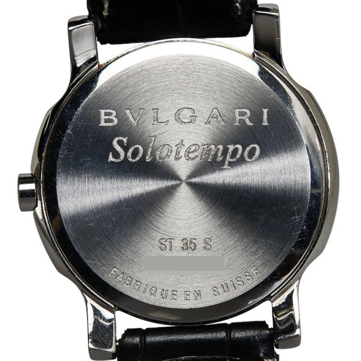 Pre-Owned  Solotempo Leather (non-original) Watch ST35S Quartz Black Dial Stainless Steel Women's (Good)