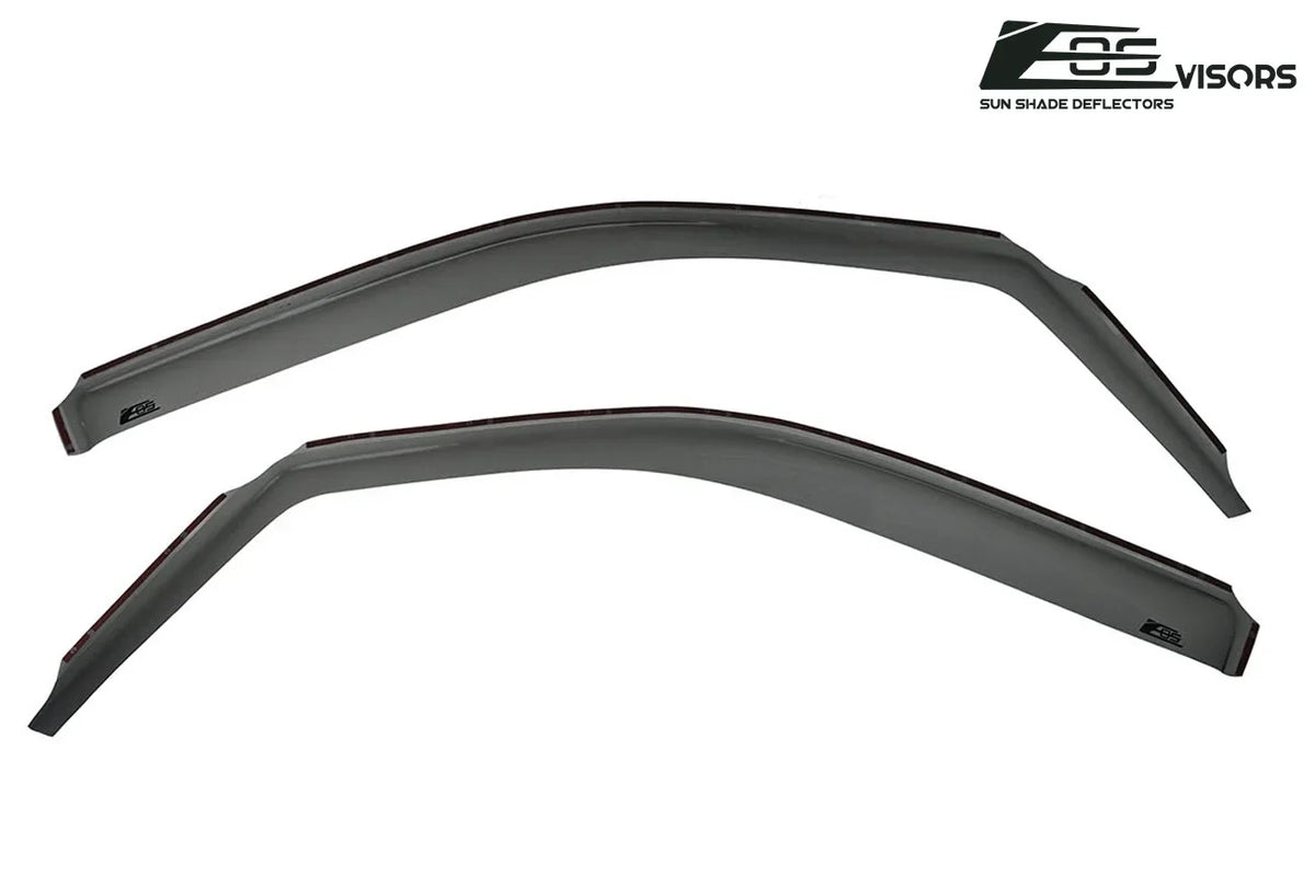 Extreme Online Store for 2009-2014 Ford F-150 Crew Cab |  Visors in-Channel Style Smoke Tinted Side Vents Window Deflectors Rain Guards