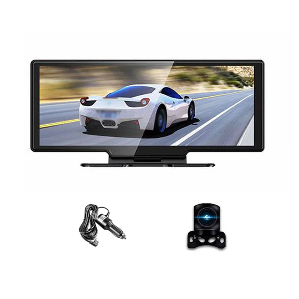 4K  Dash Front & Rear Driving Recorder 10.26 Inch Touchscreen, WiFi, G-Sensing, Loop Recording, Hands-Free Calling Reliable Dash Camera for Carplay Android Auto