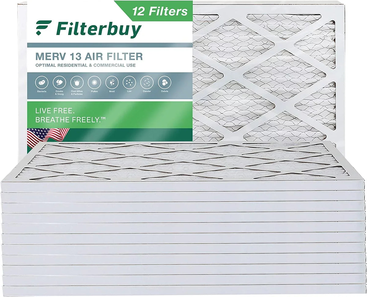 Filterbuy 10x24x1  13 Pleated   Furnace Air Filters (12-Pack)