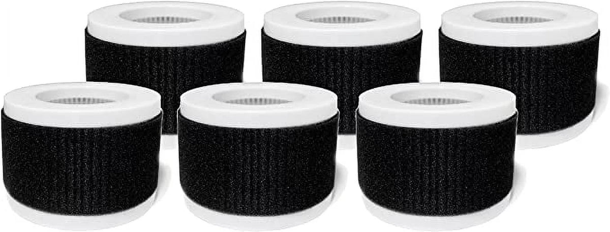 Nispira 2-in-1 True  Replacement Filters Compatible with Pro Breeze Mini Air Purifier -P02, 6 Packs