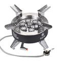 18000W High-power Camping Stove with Piezo Ignition Windproof Seven-core Gas Stove Foldable Backpacking Stove For Fishing Hiking Traveling