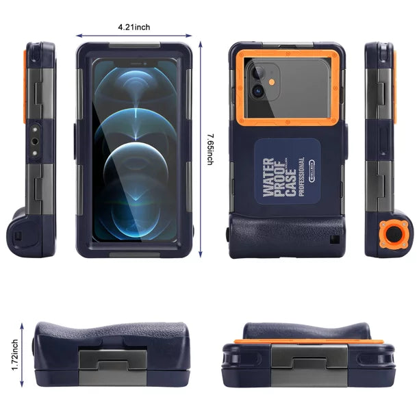 UrbanX Professional [15m/50ft] Swimming Diving Surfing Snorkeling Photo Video Waterproof Protective Case Underwater Housing for vivo Y3s And all Phones Up to 6.9 Inch  with Lanyard