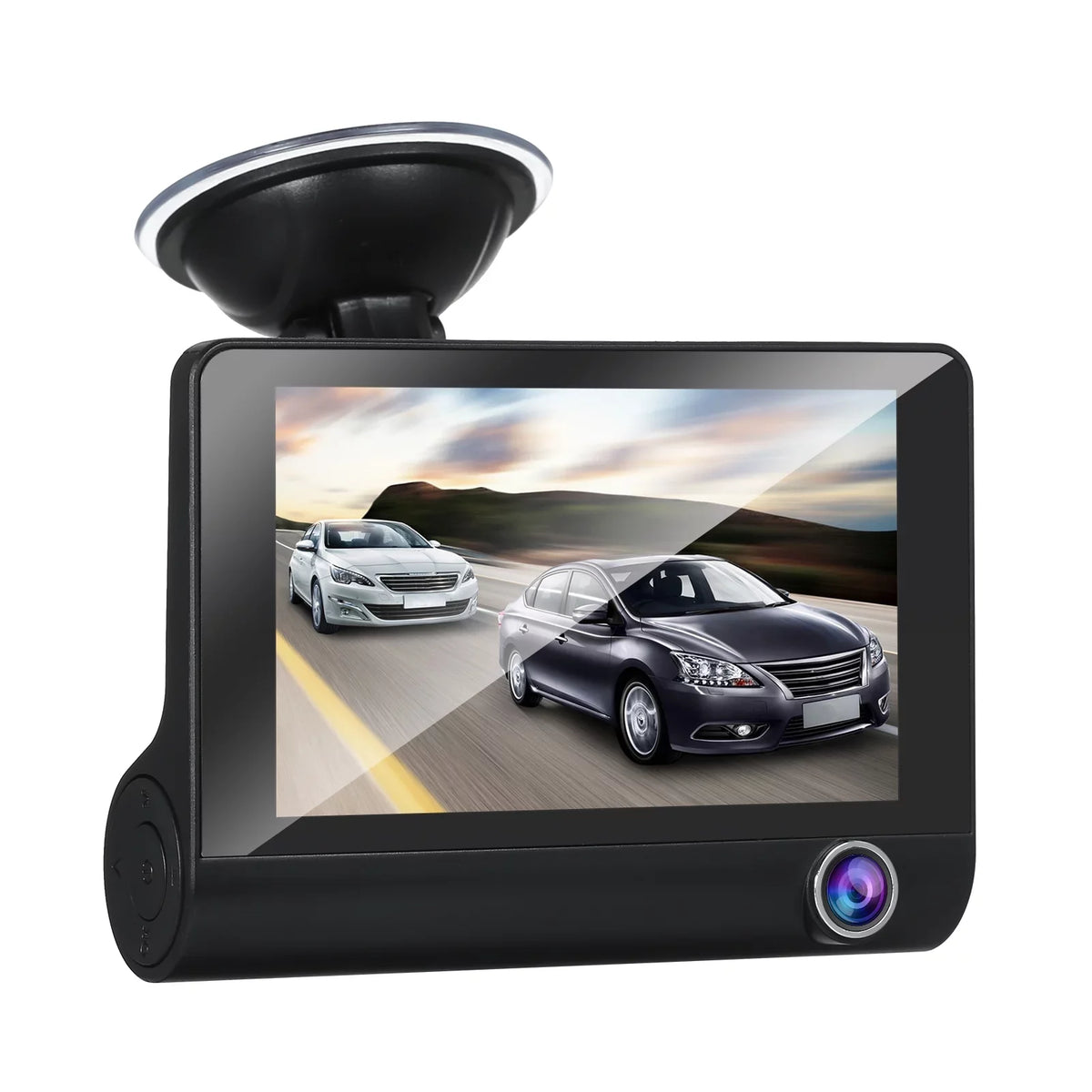 Tomshoo 1080P Full Dash Cam with 4 Inch  Screen, Front and Rear Dual Camera, Wide Angle Vision, Loop Recording Drive Safely with this Dash Cam!