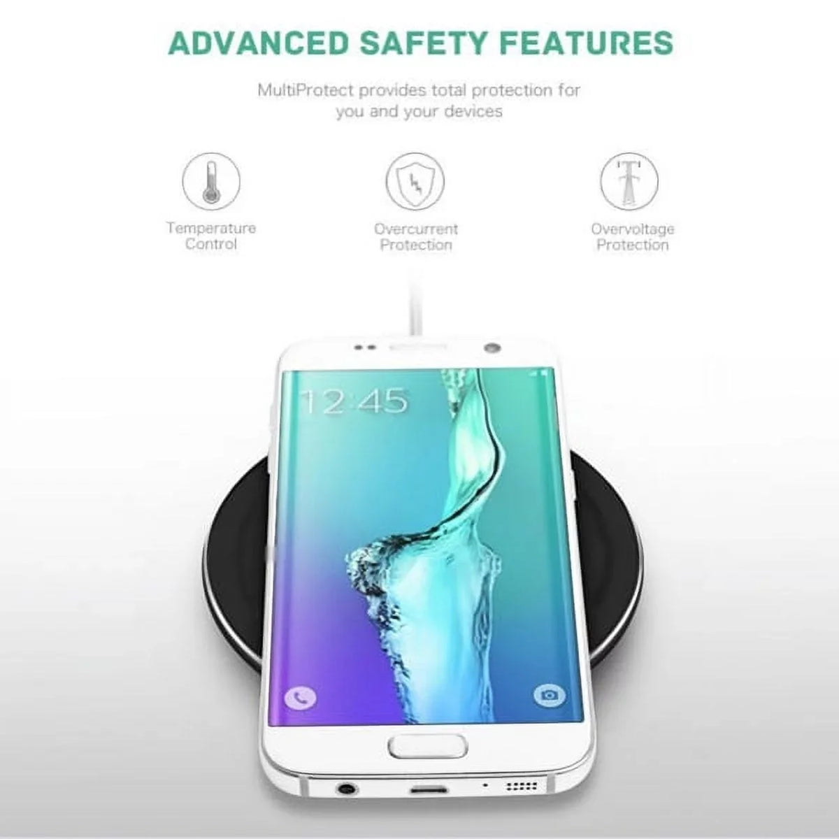 10W Fast Charging Ultra Slim Wireless Charger Pad w 18W Compact Adaptive Fast  Home Wall  Charger K3K for Nokia Lumia 1020 - Razer Phone 2 - Samsung Galaxy S9+ S9, S8+ S8 S7 S6 Edge+ Edge