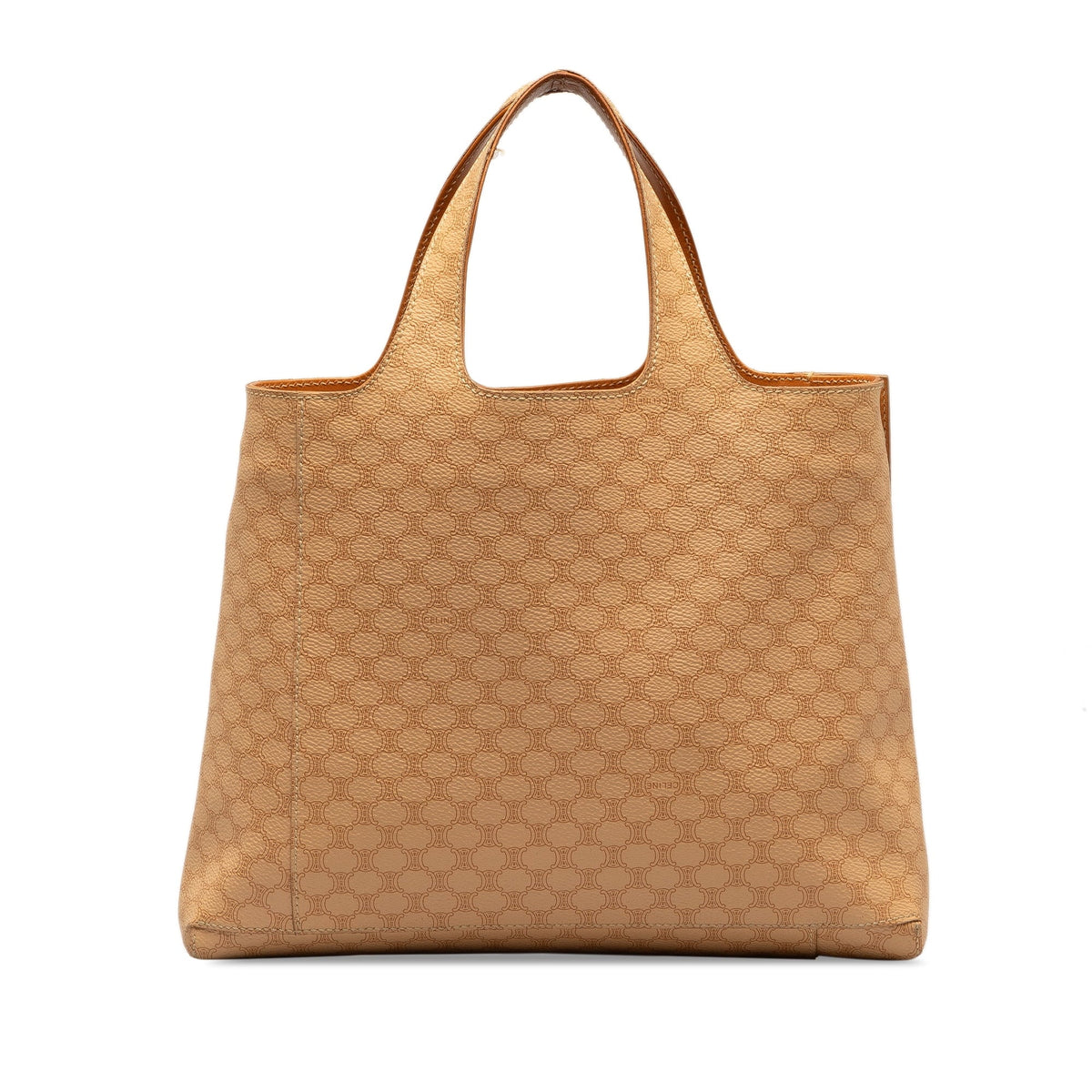 Pre-Owned Authenticated Celine Macadam Tote Bag Coated Canvas Fabric Brown Unisex (Good)