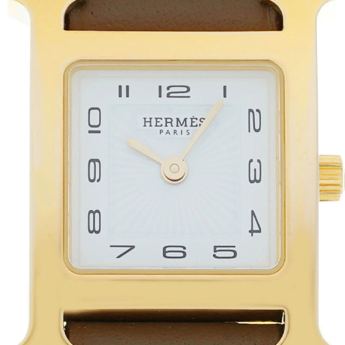 Pre-Owned  H Watch  25mm HH1.201 B engraved (around 2023) Women's /Leather Quartz White Dial (Like New)
