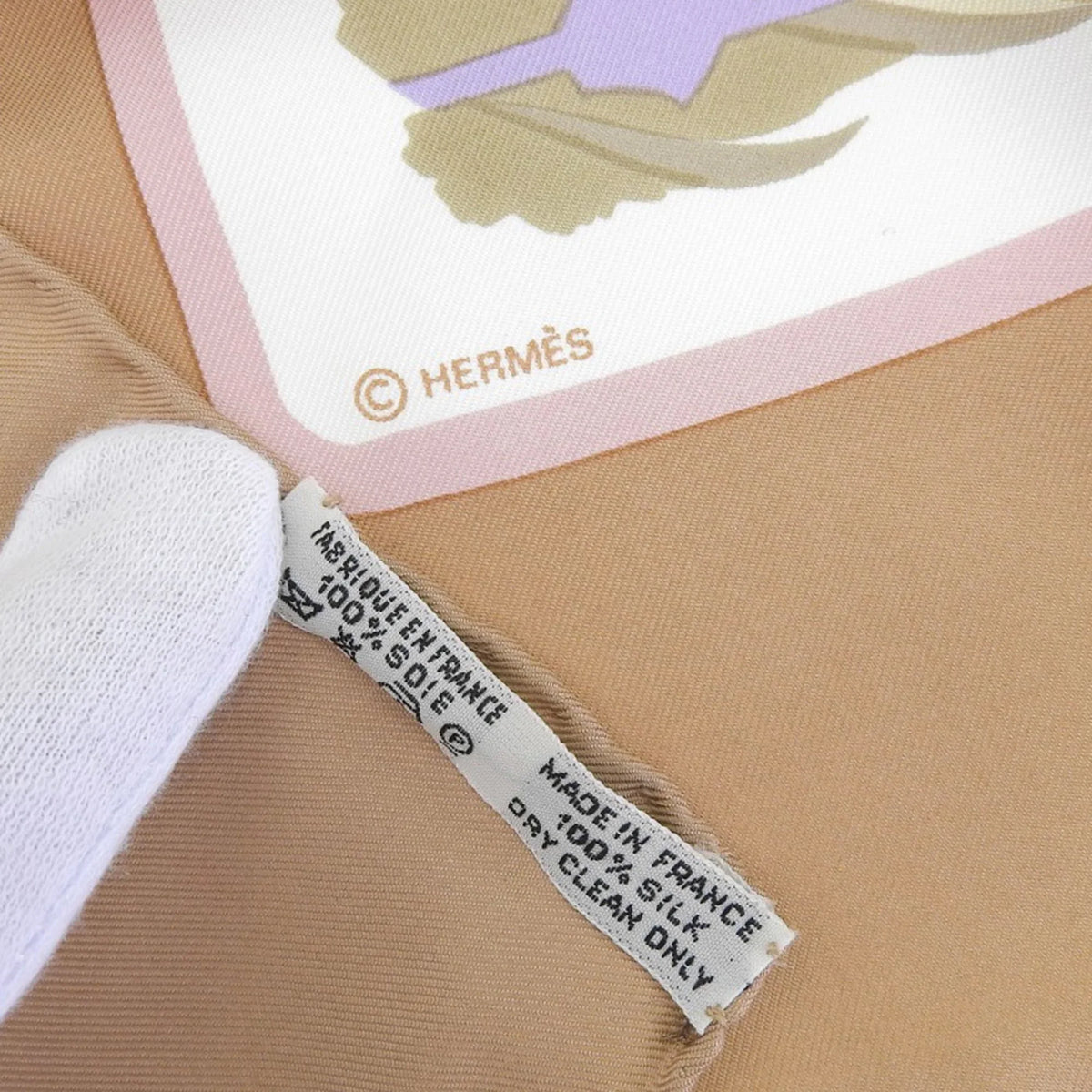 Pre-Owned Hermes  Kare90   Mallard Scarf Muffler Silk Orange (Good)