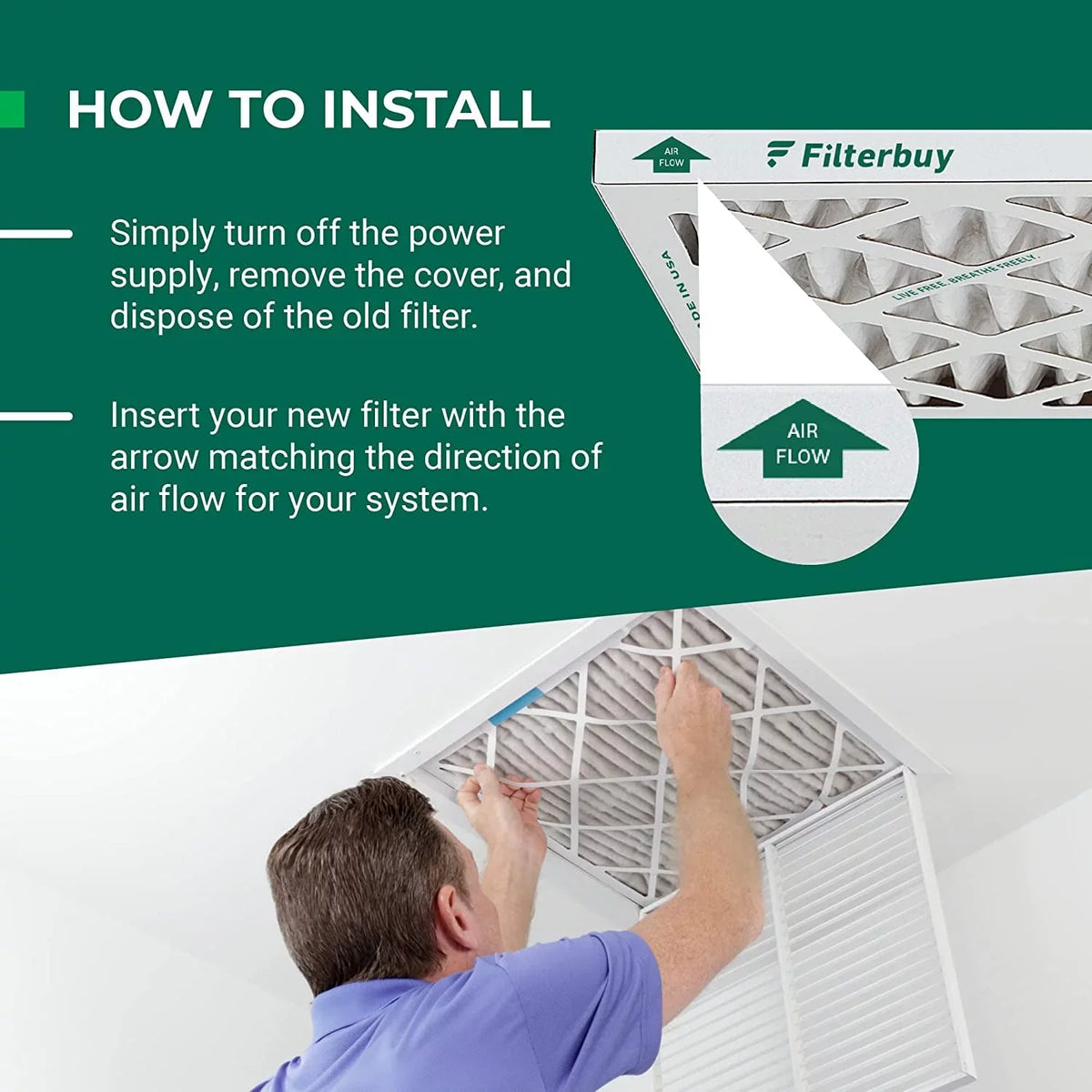 Filterbuy 20x20x4  8 Pleated   Furnace Air Filters (12-Pack)