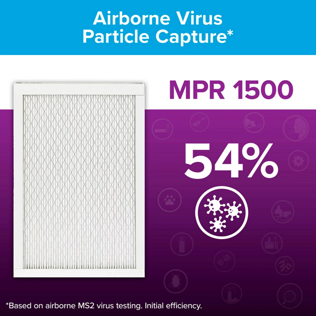 Filtrete 25x25x1 Air Filter,  1500  12, Allergen, Bacteria and Virus, 1 Filter