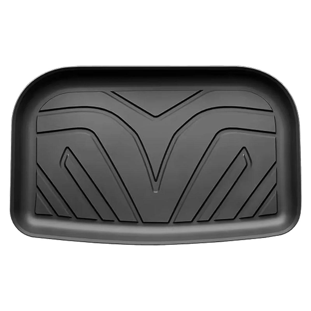 Ikon Motorsports 3D  Floor Mats + Trunk Mat Compatible with 2020-2023 Tesla Model Y, All Weather Floor Liners, Front & 2nd Row Full Set Custom Protection Heavy Duty Rear Tray Cargo Mats, Black
