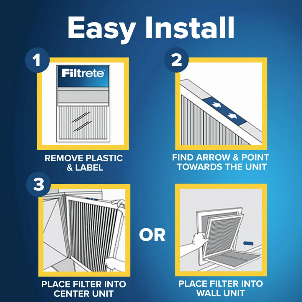 Filtrete 25x25x1 Air Filter,  1500  12, Allergen, Bacteria and Virus, 1 Filter