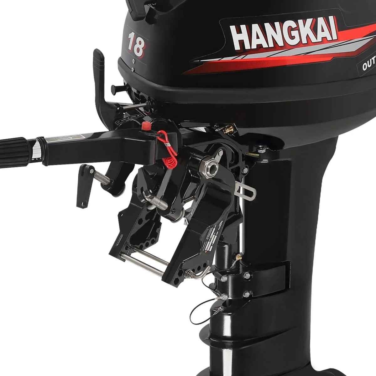 Wuzstar Outboard Motor, 2 Stroke 18  246cc Long Shaft Boat Engine Aluminum Alloy Fishing Boat Motor w/ Water Cooling System