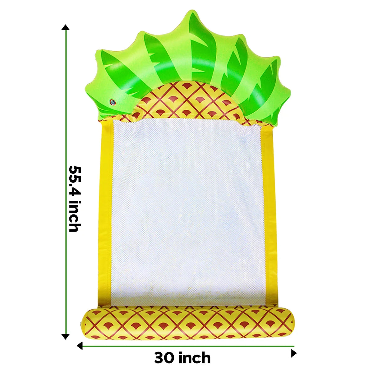 Zoey Adult Swimming Pool Float Water Hammock Lounger, Multi Purpose Comfortable Inflatable Water Float Pool Lounge, Swimming Pool Float Hammock Raft-Pineapple