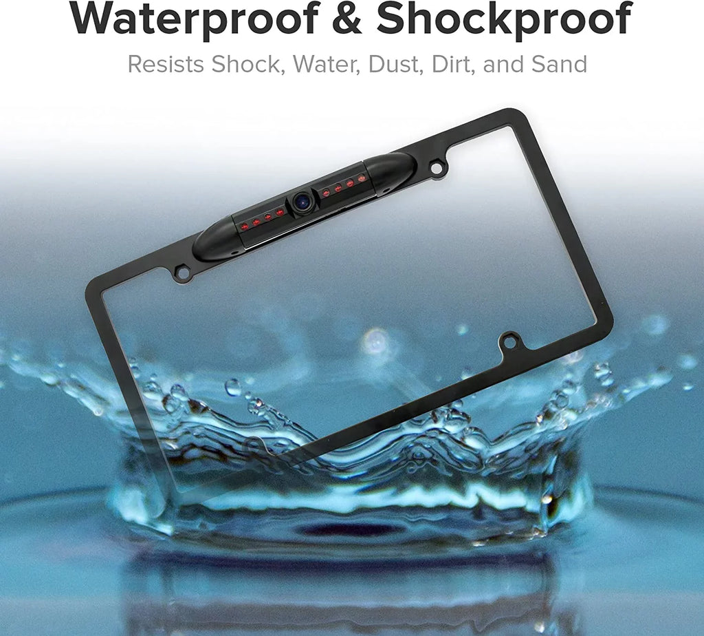 Backup Camera Rearview License Plate Frame for  KWV25BT -V25BT Black