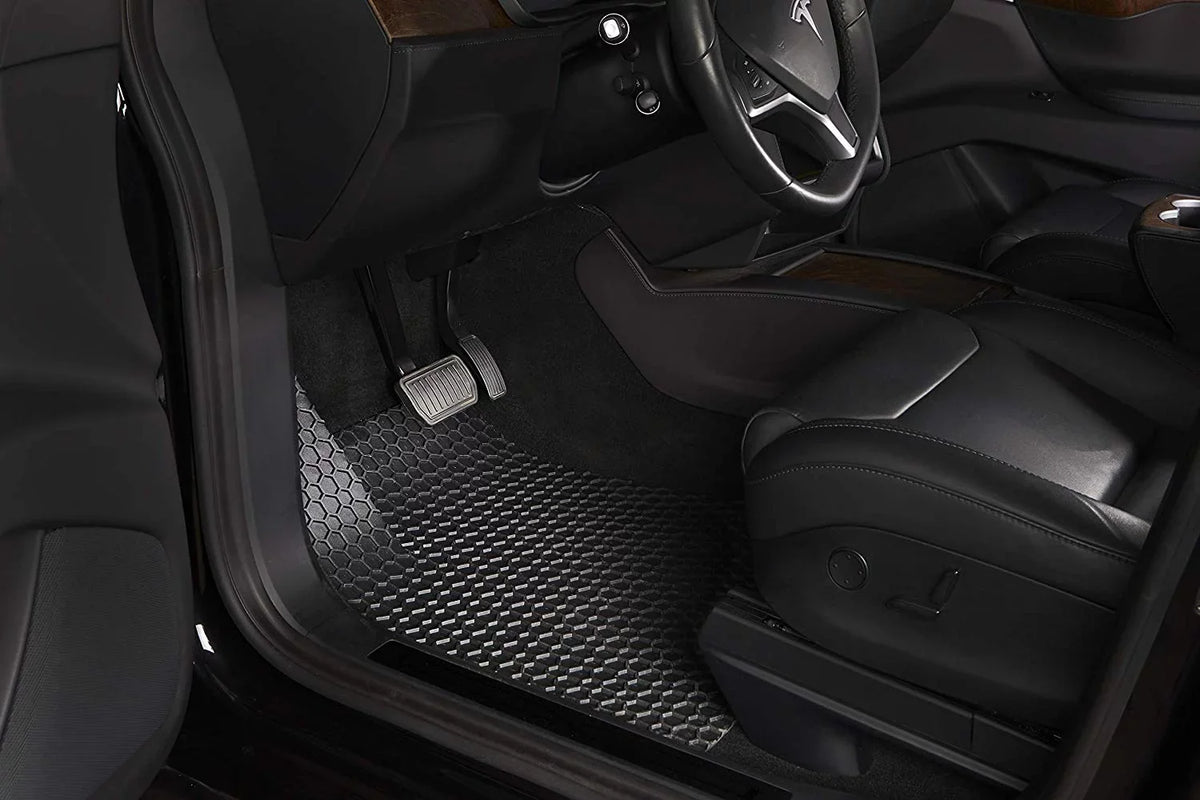 Floor Mat Accessories Set (Front Row + 2nd Row) Compatible with Jeep Cherokee - All Weather - Heavy Duty - (Made in ) - 2021