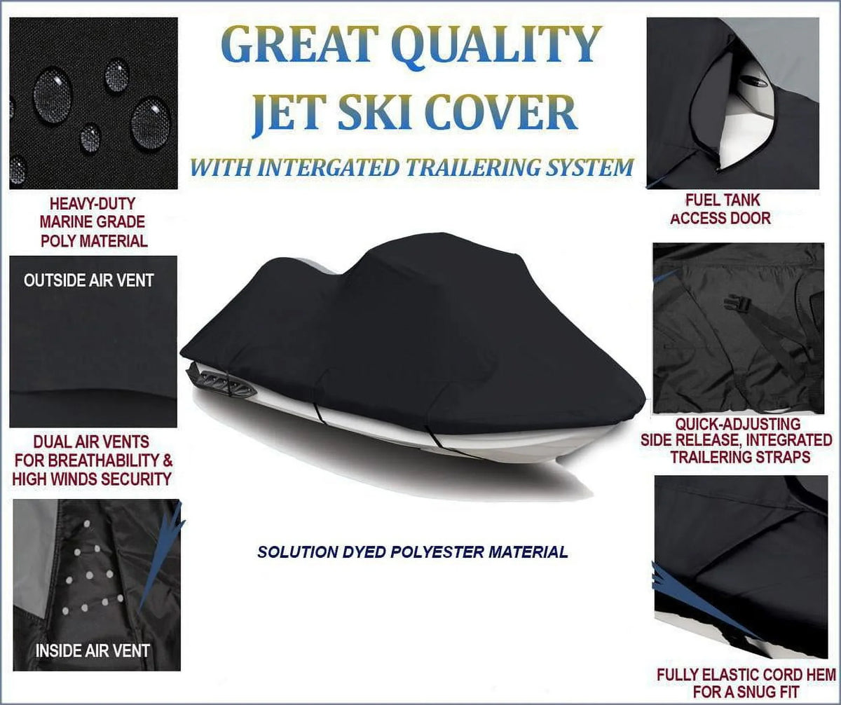 Cover Compatible for Sea Doo Sea-Doo Bombardier  1996 1997 1998,  Ltd 1996 1997 1998 1999 Jet Ski  Cover 1-2 Seater