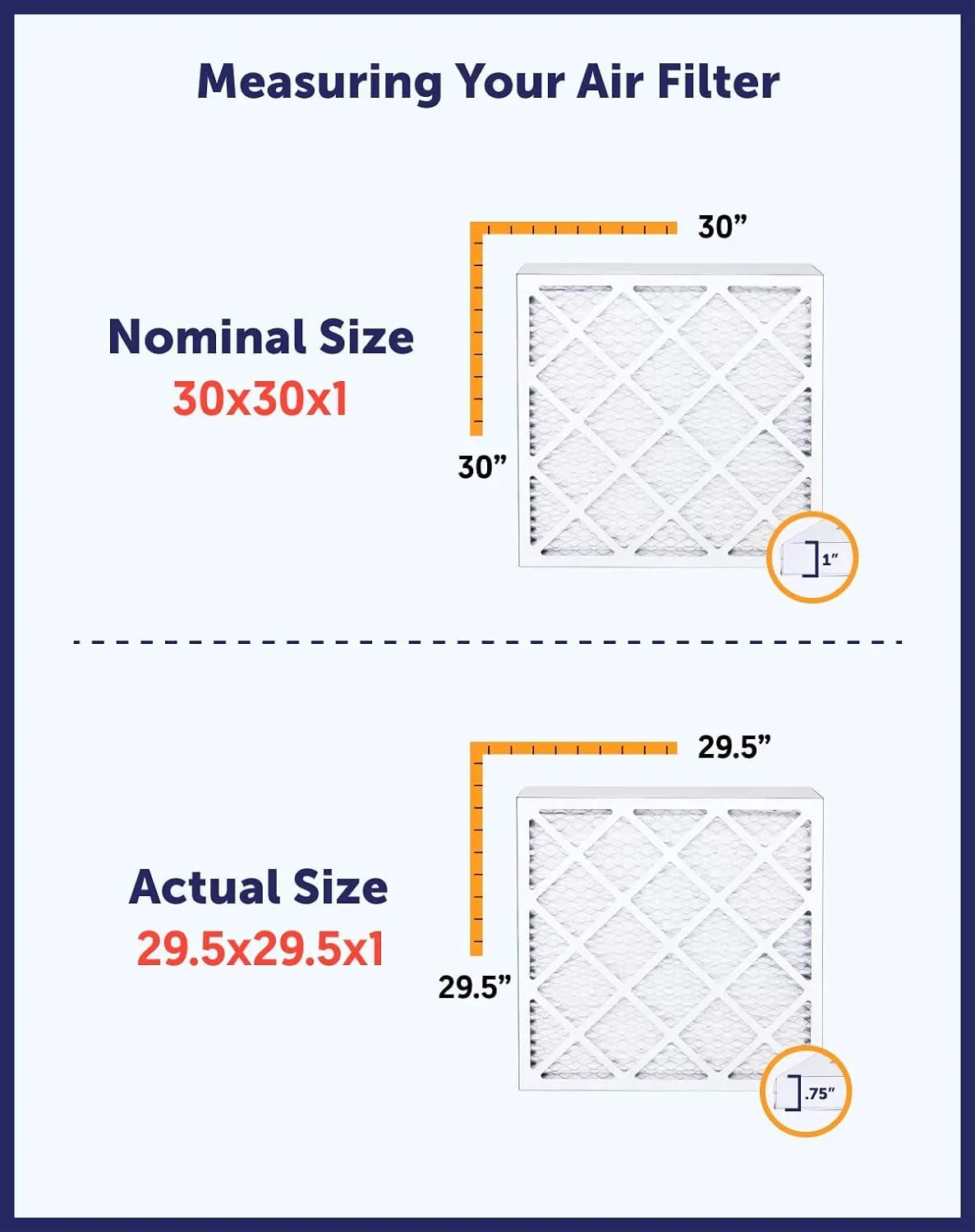 Filter King 26x58x1a Air Filter | 4- |  8  Pleated A/C Furnace Filters |    | Actual Size: 26 x 58 x .75"