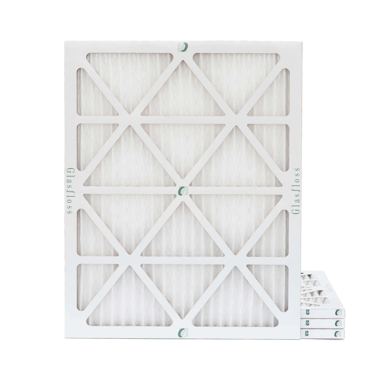 Glasfloss  20x25x1  10 Pleated  Furnace Air Filters. Box of 4. Exact Size: 19-1/2 x 24-1/2 x 7/8