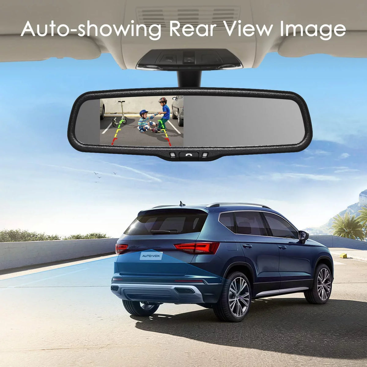 '- T2 Backup Camera for Car/Trucks,  Look Rear View Mirror Camera Monitor with IP68 Waterproof Super Night Vision Back Up Camera