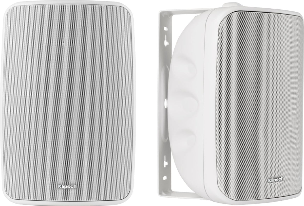 Restored Klipsch - -650 Indoor/Outdoor All-Weather Speakers (pair) - White (Refurbished)