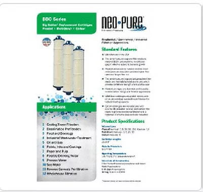 Neo-Pure 1 Micron Big Bubba Depth Cartridge BB150-HMB01 Replacement Filter Compatible with Watts -150-D1 Big Bubba -150 housing