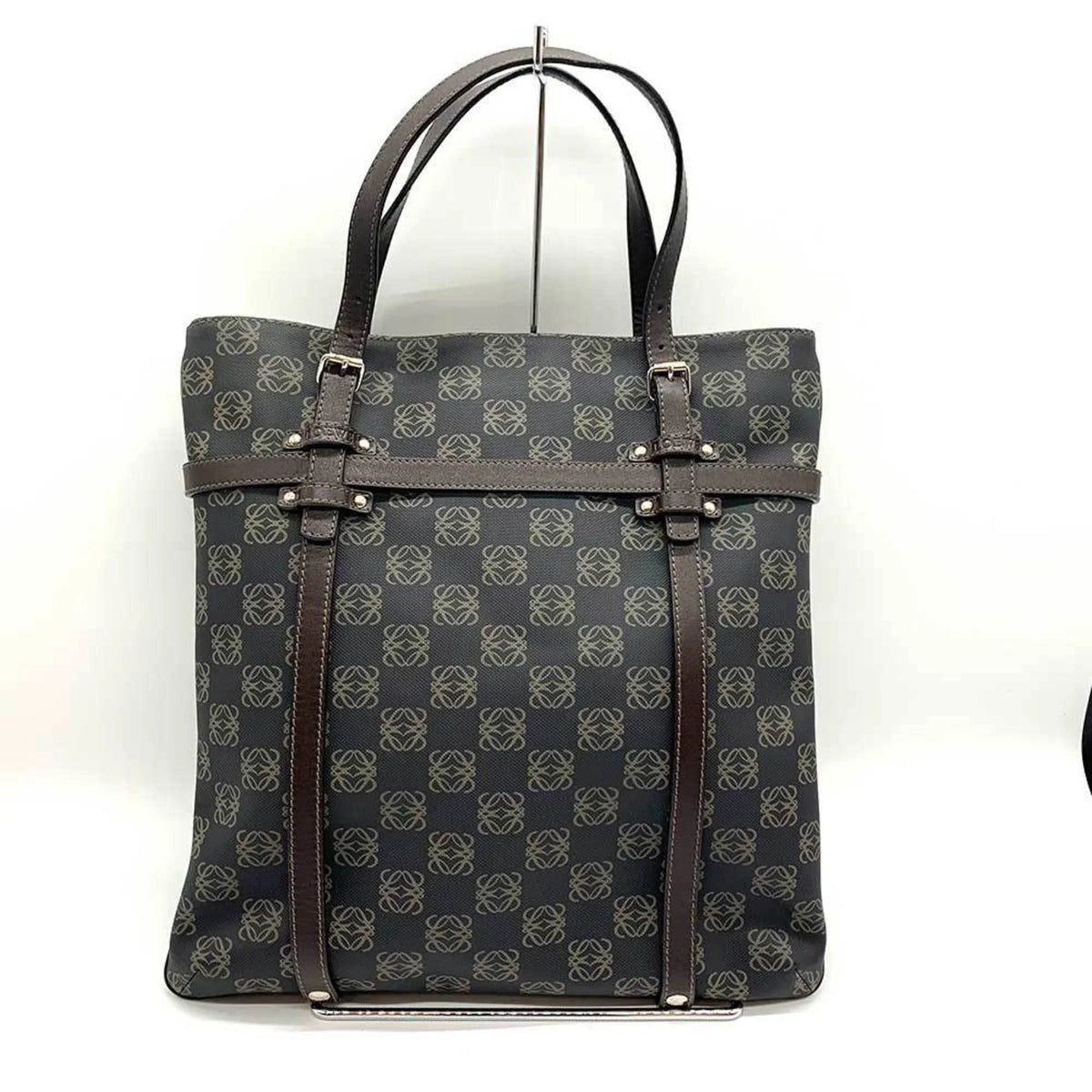 Pre-Owned  Anagram Tote Bag Gray x Brown (Good)