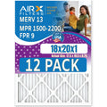 18x20x1 Air Filter  13 Rating, 12 Pack of Furnace Filters Comparable to  1500 - 2200 &  9 - Made in  by     .