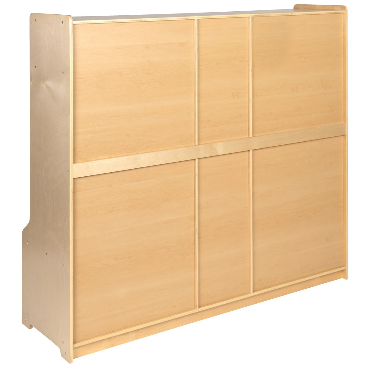 Emma + Oliver Wood 5 Section School Coat Locker with Bench, Cubbies and Storage Organizer Hook