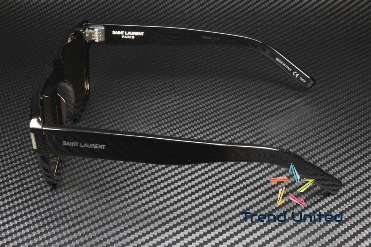 469 004 Square Black Shiny Yellow 51 mm Men's Sunglasses