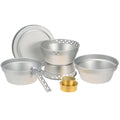 ammoon Cookware Set Portable Camping Stove Spirit with Stand Pot Pan and Gripper for Backpacking Hiking Picnic
