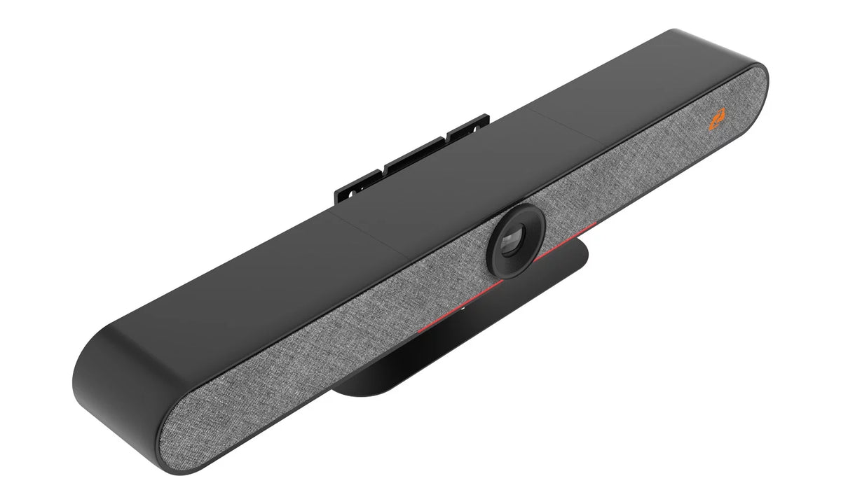 Intelligent 4K  All-In-One Auto Tracking Video Bar with /-C and 20W Speakers/6- Microphones (Black)