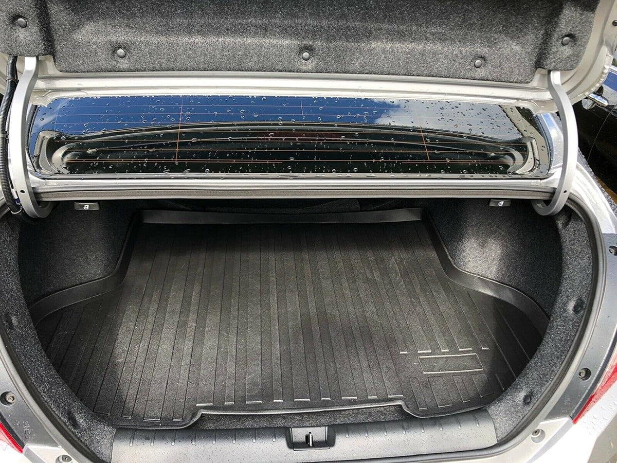 Cargo Liner – Trunk Mat for Honda Civic Sedan 2016-2021 – Weather-Resistant Trunk Mats for Cars with Raised Lip – Non-Slip Car Trunk Mat Rubber – Easy to Install – Laser Pre-Cut Design