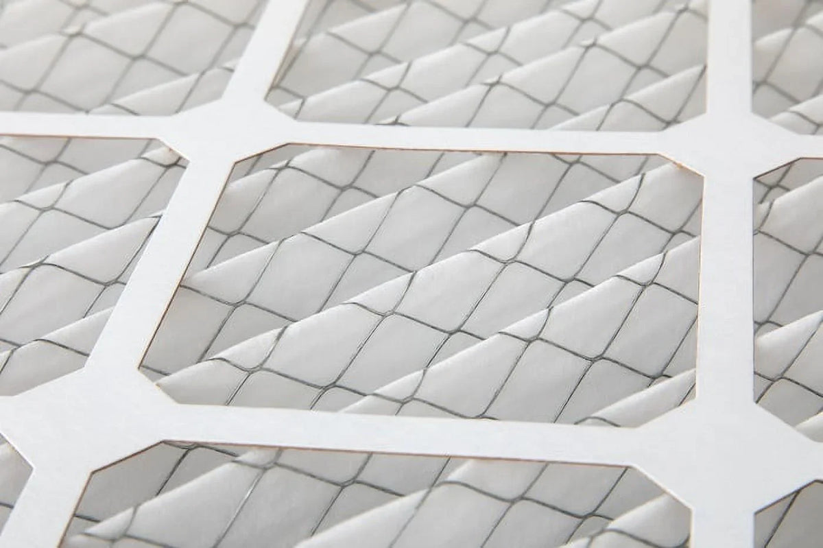 6 Pack of 12x24x1  10 Pleated Air Filters by Glasfloss. Actual Size: 11-3/8 x 23-3/8 x 7/8