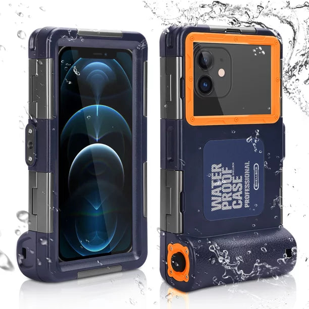 UrbanX Professional [15m/50ft] Swimming Diving Surfing Snorkeling Photo Video Waterproof Protective Case Underwater Housing for Oppo F7 And all Phones Up to 6.9 Inch  with Lanyard