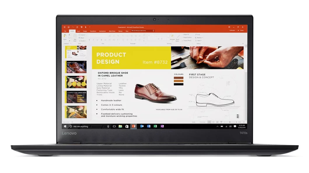 Lenovo ThinkPad T470s Touch Windows 10 Pro Laptop - Intel Core i7-7600U, 8GB , 1TB , 14"   (1920x1080) Matte Touchscreen, Fingerprint Reader, Smart Card Reader, Black Color