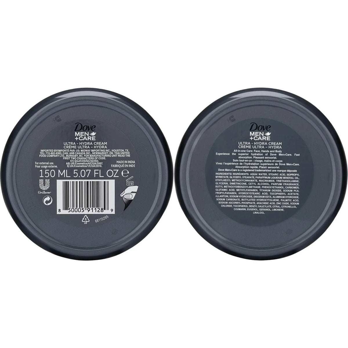 Dove Men+Care Ultra Hydra Cream Lotion, 3-In-1 Advanced Skin Care For Men, Face Cream, Hand Cream, And Body Lotion For Extremely Dry Skin, All Skin Types, 5.07 Fl Oz (Pack Of 12)