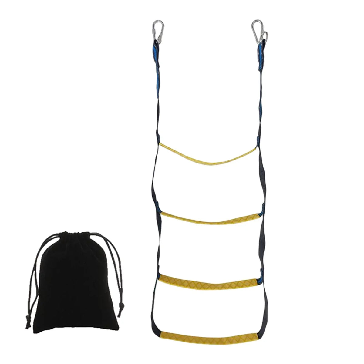 Boat Rope Ladder Boarding Ladder 400lbs Strength Portable Inflatable Boat Ladder Fishing Rope Ladder for Sailboat Jet Skis Inflatable Boat 4 Steps