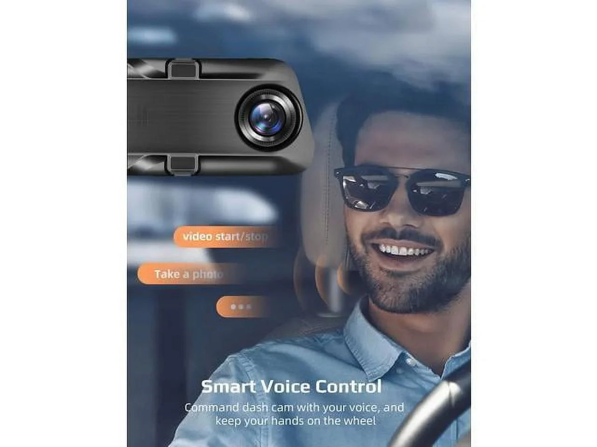 4K 12" Rear View Mirror Camera, Backup Camera, , Superior Sensor for Enhanced Night Vision, G-Sensor, Parking Assistance for Cars Trucks