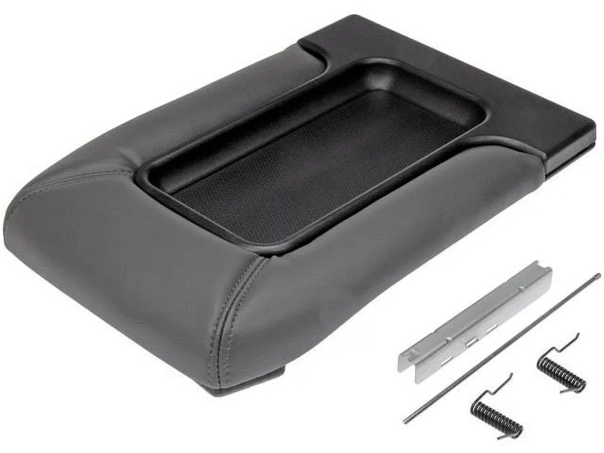 Console Lid - Dark Gray - with Hardware - Compatible with 2001 - 2006  Sierra 2500  with Split Bench Seat 2002 2003 2004 2005