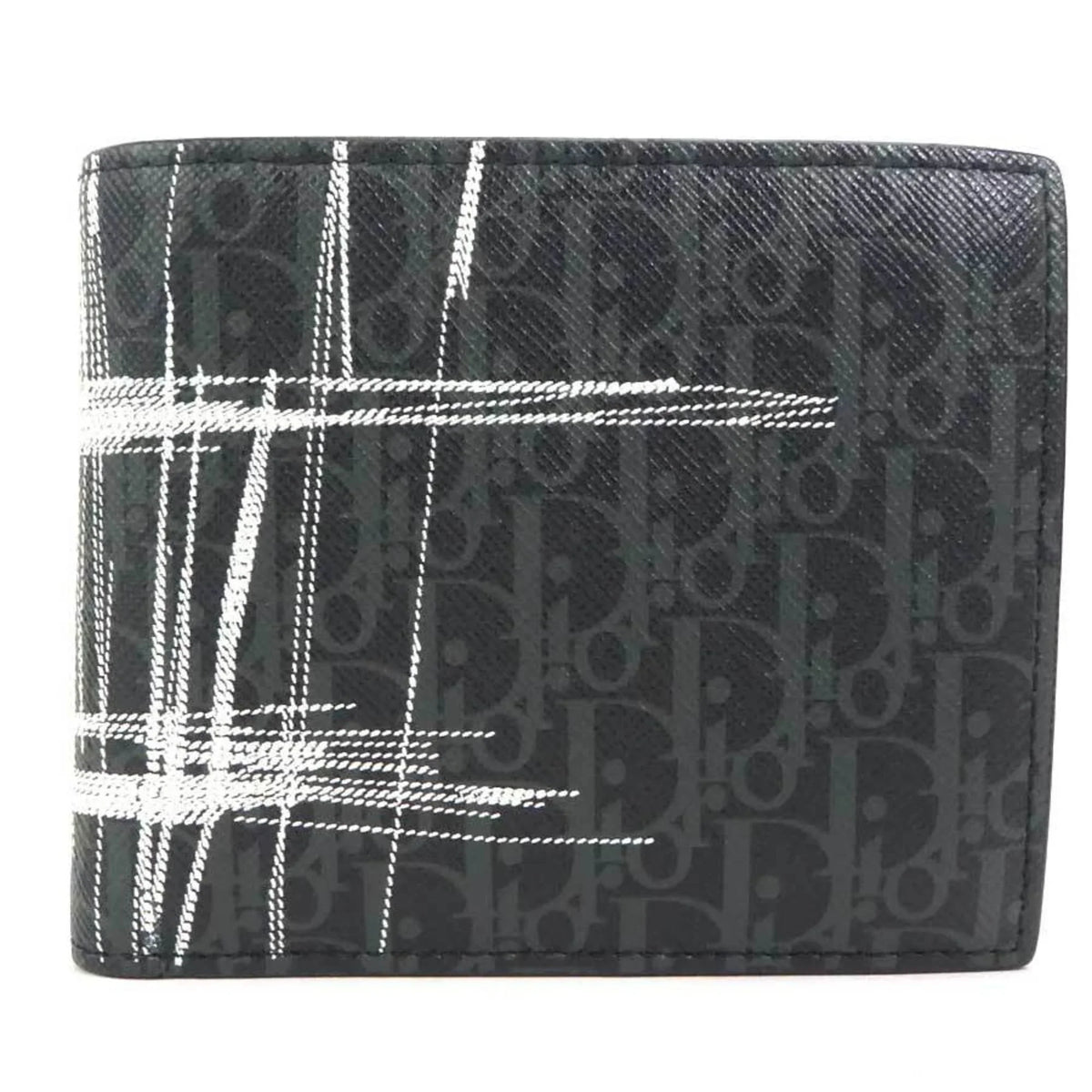 Pre-Owned Dior Homme   folio wallet leather black series men (Good)